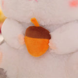 Chubby Hamster Pastel Woodland Plush With Nuts and Acorns