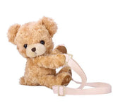 Plush Brown Teddy Bear Bag Crossbody Handbag Fur