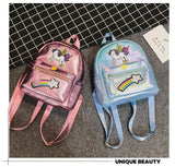 Holographic Backpack Unicorn Patches Rainbow Cloud Star - LoveJojo