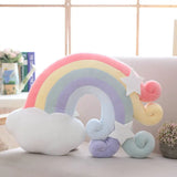 Cloud Crescent Moon Plush Pink Yellow Blue Raindrops Sleepy Stuffed Toys - LoveJojo