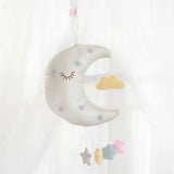 Cloud Crescent Moon Plush Pink Yellow Blue Raindrops Sleepy Stuffed Toys - LoveJojo