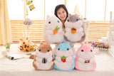 Chubby Hamster Pastel Woodland Plush With Nuts and Acorns - LoveJojo