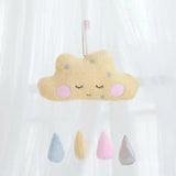 Cloud Crescent Moon Plush Pink Yellow Blue Raindrops Sleepy Stuffed Toys - LoveJojo