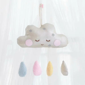 Cloud Crescent Moon Plush Pink Yellow Blue Raindrops Sleepy Stuffed Toys - LoveJojo