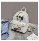 Holographic Backpack Unicorn Patches Rainbow Cloud Star - LoveJojo