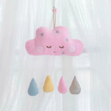 Cloud Crescent Moon Plush Pink Yellow Blue Raindrops Sleepy Stuffed Toys
