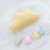 Cloud Crescent Moon Plush Pink Yellow Blue Raindrops Sleepy Stuffed Toys - LoveJojo