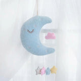 Cloud Crescent Moon Plush Pink Yellow Blue Raindrops Sleepy Stuffed Toys - LoveJojo