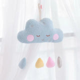 Cloud Crescent Moon Plush Pink Yellow Blue Raindrops Sleepy Stuffed Toys - LoveJojo