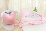 Pink Peach Plush Pillow Cushion or Blanket