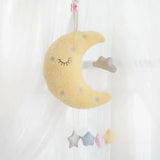 Cloud Crescent Moon Plush Pink Yellow Blue Raindrops Sleepy Stuffed Toys - LoveJojo