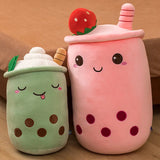 Cute Bubble Tea Plush Toy Stuffed Milk Tea Soft Boba Fruit Tea Cup Plushie