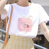 Pink Peach Juice Harajuku T Shirt