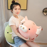 Chubby Pig Pink Piggy Plush with Eye Patch 35-45cm - LoveJojo