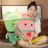 Avocado Watermelon Strawberry Orange Boba Bubble Fruit Milk Tea Plush Toy - LoveJojo