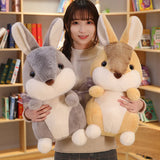 Bunny Rabbit Plush Brown Beige White Stuffed Woodland Animals