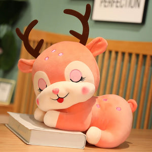 Sika Deer Plush Sleeping Elk Deer Laying Pillow Cushion - LoveJojo