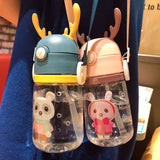 Cute Deer Antlers Water Bottle Pink Blue Yellow Green - LoveJojo