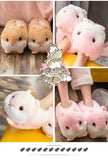 Slippers Winter Warm Home Plush Cute Corgi Slippers Flock Indoor Shoes Casual Slip On Flats - LoveJojo