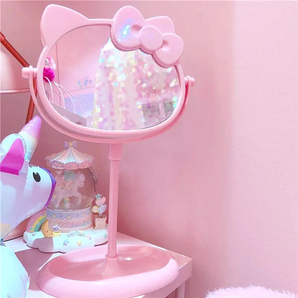 Pink Hello Kitty Mirror Make Up Desk Mirror