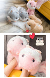 Slippers Winter Warm Home Plush Cute Corgi Slippers Flock Indoor Shoes Casual Slip On Flats - LoveJojo