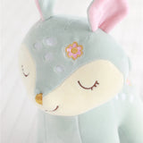Deer Plush Toy Soft Stuffed Animal Toy Kawaii Doe Fawn Stag Reindeer Flower 28cm
