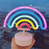 Rainbow or Unicorn LED Night Light Home Bedroom Indoor Lighting Decor Lamp - LoveJojo