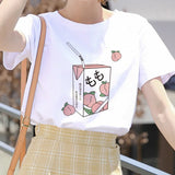 Pink Peach Juice Harajuku T Shirt