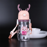 Cute Deer Antlers Water Bottle Pink Blue Yellow Green - LoveJojo