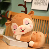 Sika Deer Plush Sleeping Elk Deer Laying Pillow Cushion - LoveJojo