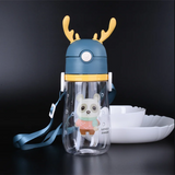 Cute Deer Antlers Water Bottle Pink Blue Yellow Green - LoveJojo