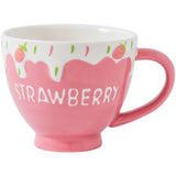 Strawberry and Cream Pink Large Coffee Mug - LoveJojo