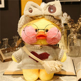 30cm Korean Duck Plush Costume Glasses Dress Explorer