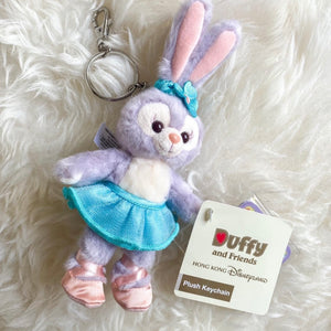 Disney StellaLou Blue Tutu Pink Ballet Slippers Plush Keyring from Hong Kong Disneyland - LoveJojo