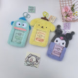 Sanrio Hello Kitty Plush Card Case Holder Keychain Kuromi My Melody Hangyodon Pochacco Cinnamoroll