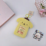 Sanrio Hello Kitty Plush Card Case Holder Keychain Kuromi My Melody Hangyodon Pochacco Cinnamoroll