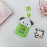 Sanrio Hello Kitty Plush Card Case Holder Keychain Kuromi My Melody Hangyodon Pochacco Cinnamoroll