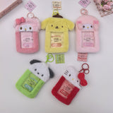 Sanrio Hello Kitty Plush Card Case Holder Keychain Kuromi My Melody Hangyodon Pochacco Cinnamoroll
