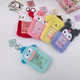 Sanrio Hello Kitty Plush Card Case Holder Keychain Kuromi My Melody Hangyodon Pochacco Cinnamoroll
