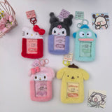 Sanrio Hello Kitty Plush Card Case Holder Keychain Kuromi My Melody Hangyodon Pochacco Cinnamoroll