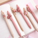 4 Kawaii Rabbit Mechanical Gel Ink Pens School Office Writing Supplies Stationery Pen 0.5mm