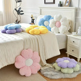 Flower-Shaped Plush Throw Pillow Cushion