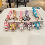 Kawaii Hello Kitty Keychain Sanrio My Melody Kuromi Cinnamoroll Car Key Ring Keychain