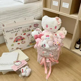 Kawaii Kuromi My Melody Hello Kitty Plush Doll Bouquet Sanrio