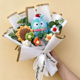Sanrio Kawaii Hello Kitty Kuromi Hangyodon Handmade Plush Bouquet