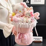 Kawaii Kuromi My Melody Hello Kitty Plush Doll Bouquet Sanrio