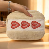 Makeup Bag Strawberry Cream Sando Plush Bag Sandwich