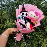 Sanrio Hello Kitty Halloween Cinnamoroll Kuromi Kawaii Plush Bouquet