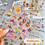 10 Sheets Rilakkuma Decal Stickers