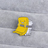 Lazy Egg Cute Pin Brooch Badge Enamel Metal
